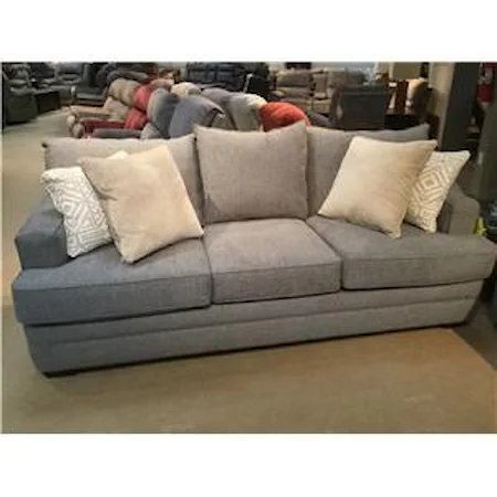 Casual Sofa with Square Track Arms